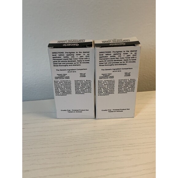 2X Generic Value Products T35 Beige Blonde Perm Liquid Hair Color Toner Wella - Picture 5 of 6